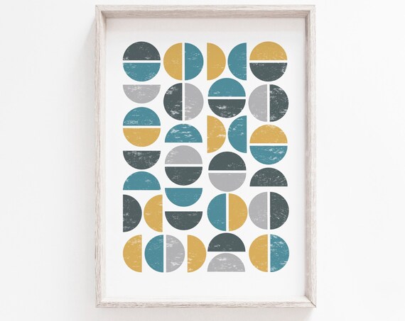 Printables Scandinavian Print Art Wall Art Minimalist Print Instant Circles Blue Art Prints Abstract