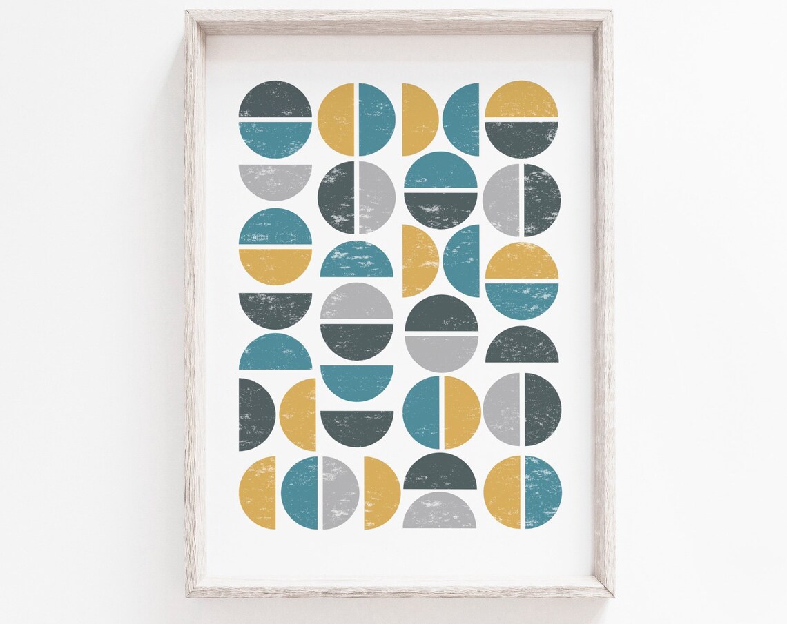 Printables Scandinavian Print Art Wall Art Minimalist Print Instant Circles Blue Art Prints Abstract