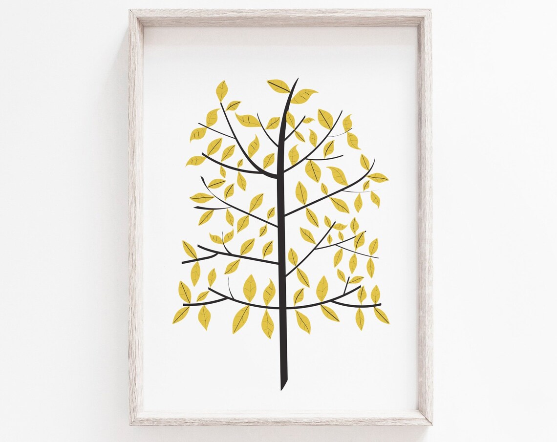 Minimalist Tree Art Print, Scandinavian Style