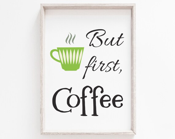 Coffee Quote Minimalist Art Print, Food & Drink