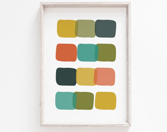 Mid Century Modern Minimalist Scandinavian Art Print