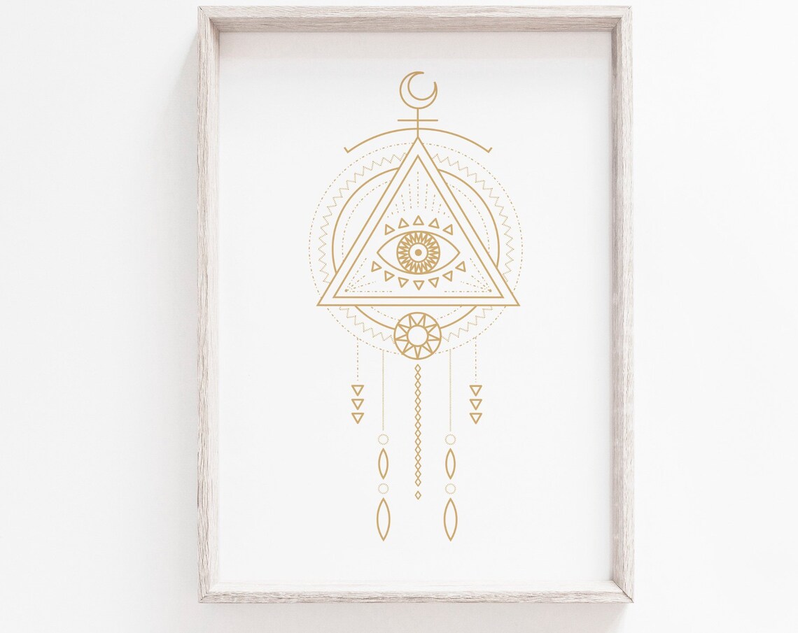 Boho Mandala Tribal Minimalist Art Print