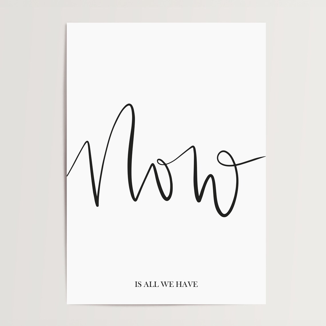 Now Is All We Have Typography Art Print - Image 4