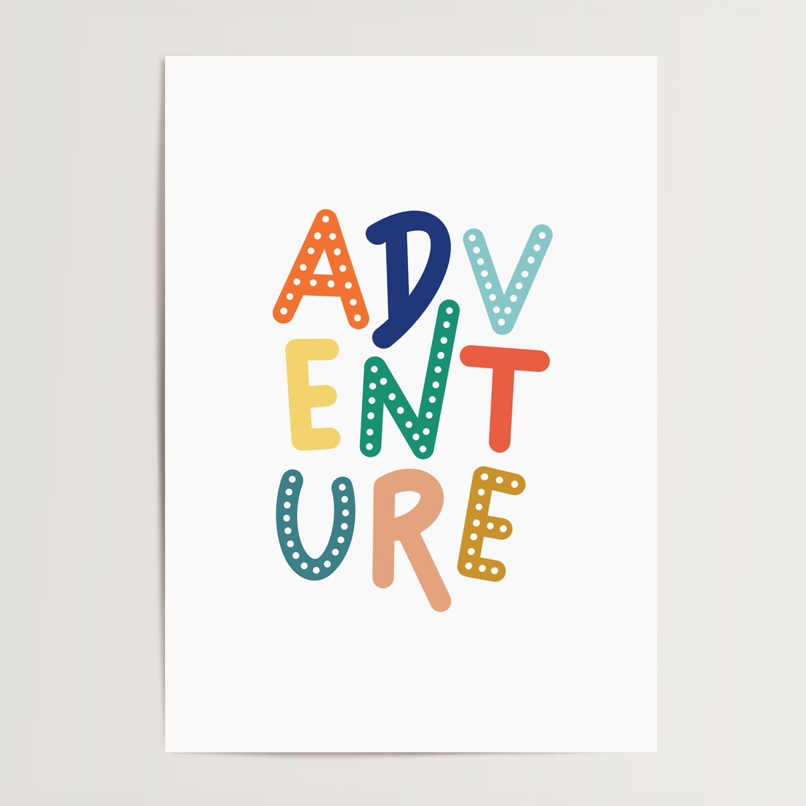 Adventure Colorful Playroom Kids Room Inspirational Quote Poster - Image 4