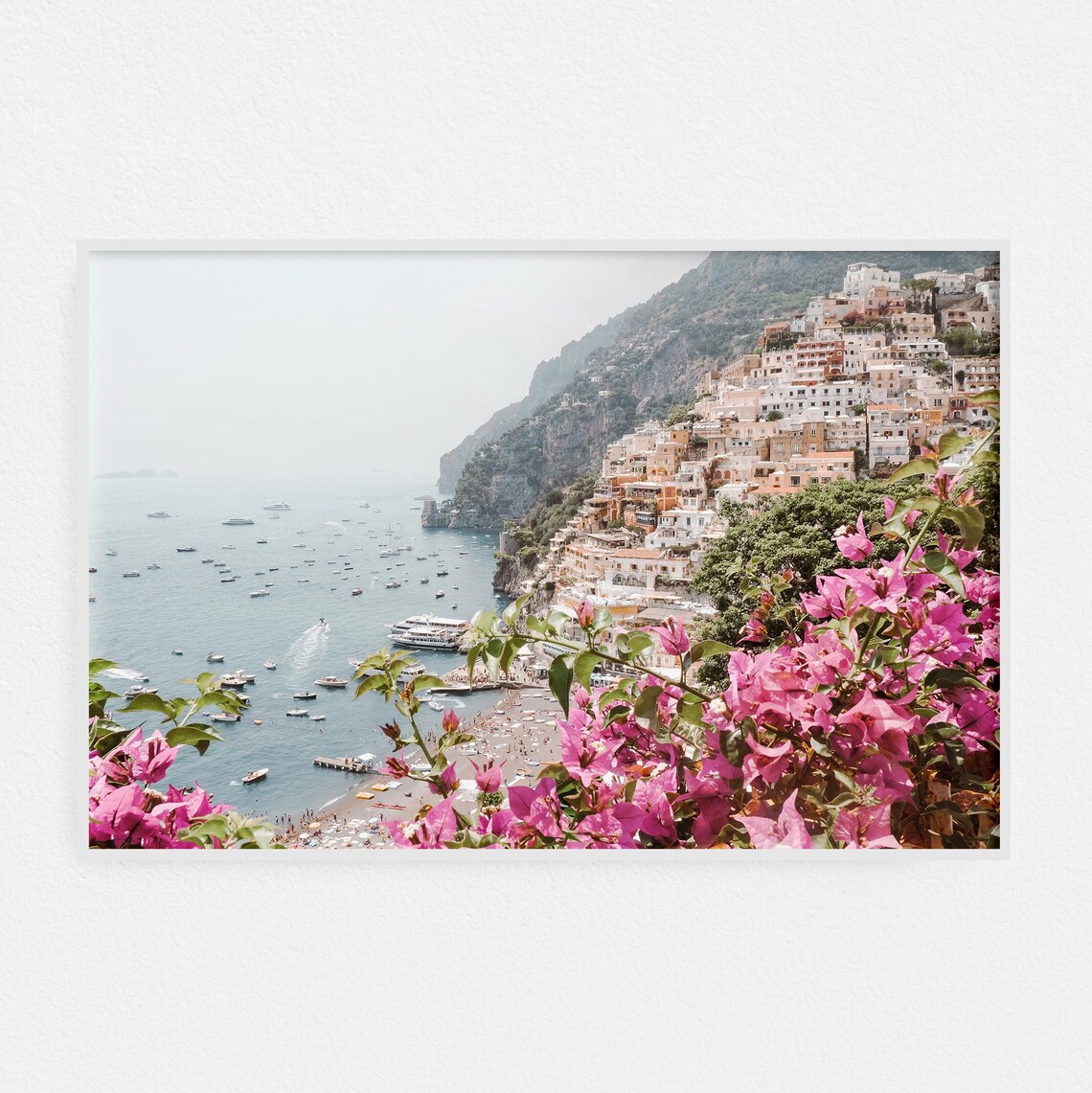Positano Italy Travel Poster, Amalfi Coast Print