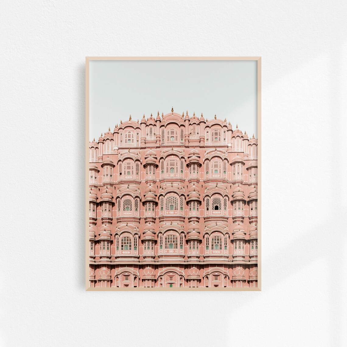 Hawa Mahal Palace of Winds Facade in Jaipur India Landmark Poster