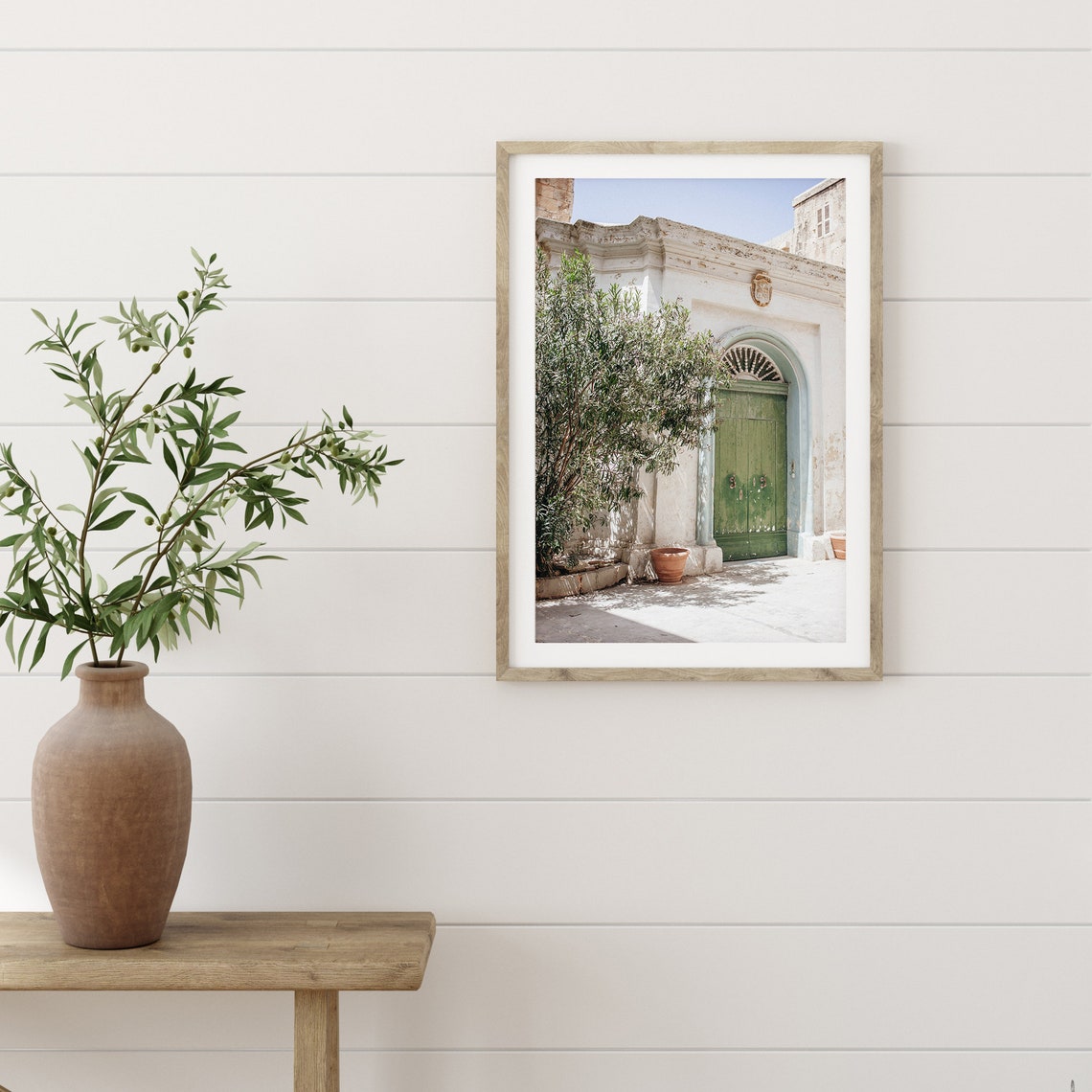 Rustic Green Door On White Building In Puglia Italy Street Poster - Image 2
