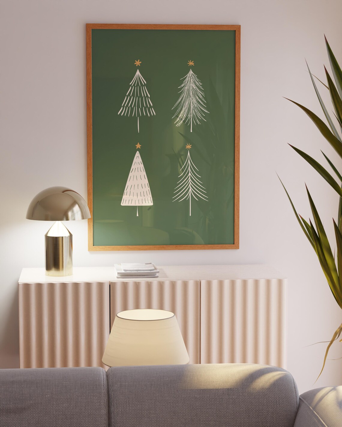 Christmas Tree Modern Minimalist Art Print - Image 2