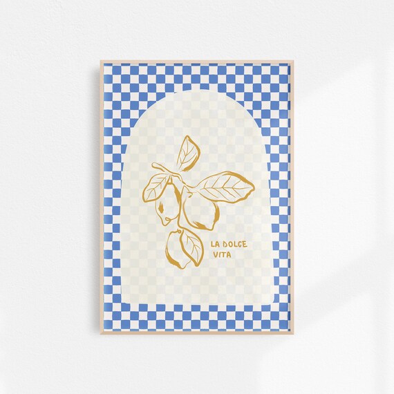 La Dolce Vita Lemon Poster, Dining Room Decor