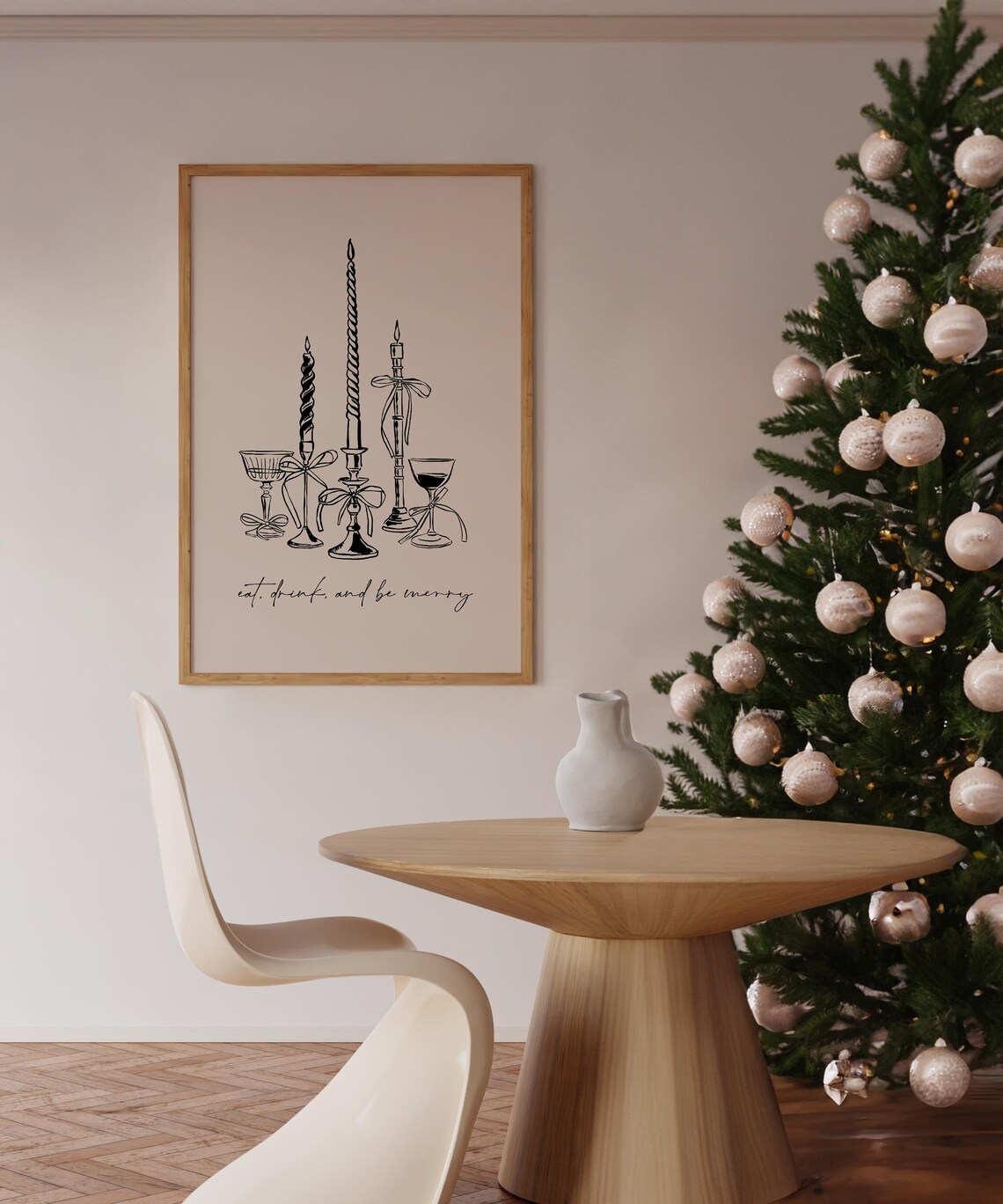 Coquette Christmas Dining Decor Art Print - Image 2