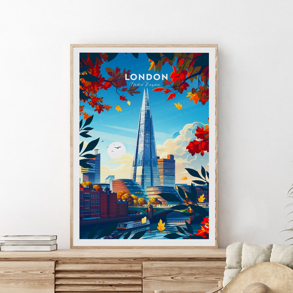 London Travel Print Uk London Poster London Print England Print The Shard Poster Shard Print Wedding Gift Birthday