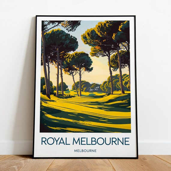 Royal Melbourne Golf Print Melbourne Melbourne Print Melbourne Golf Poster Australian Golf Courses Wedding Gift Birthday