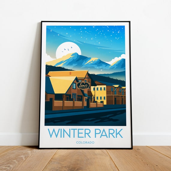 Winter Park Ski Print Colorado Winter Park Poster Ski Poster Winter Park Resort Print Wedding Gift Birthday