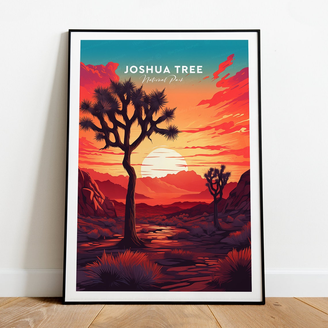 Joshua Tree National Park California Desert Sunset Travel Poster - Image 2