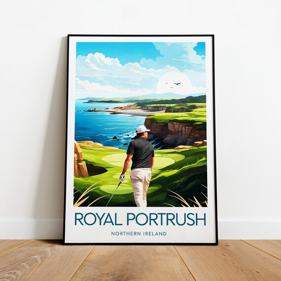 Royal Portrush Golf Course Northern Ireland Royal Portrush Poster Birthday Wedding Gift
