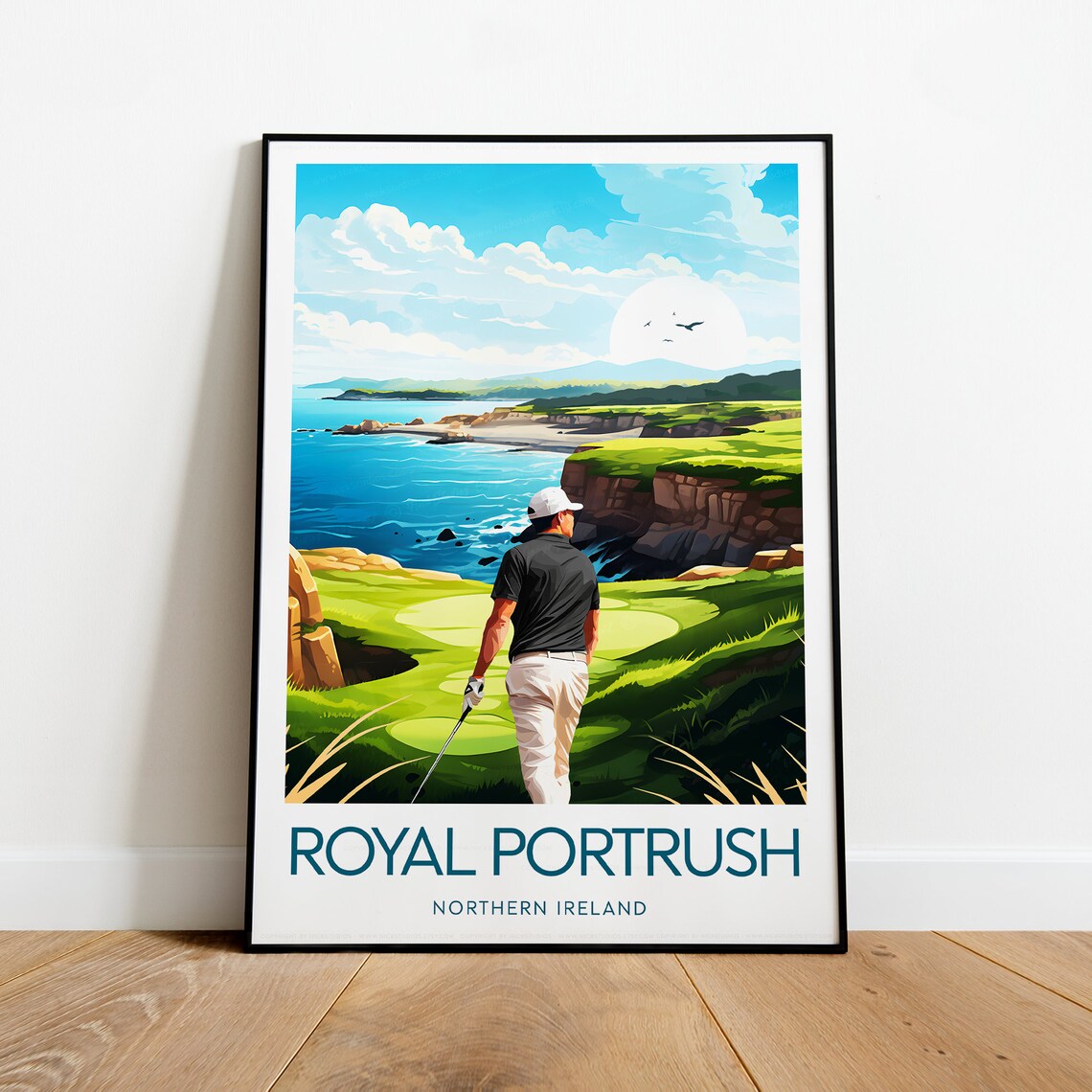 Royal Portrush Golf Course Northern Ireland Royal Portrush Poster Birthday Wedding Gift