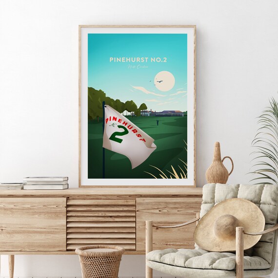 Pinehurst No 2 Traditional Golf Print North Carolina