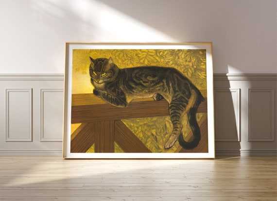 Steinlen-Inspired Vintage Art Nouveau Cat Art Print