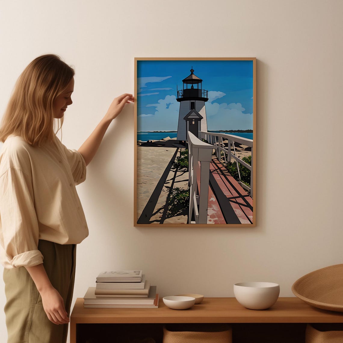 Nantucket Art Print Nantucket Wall Art Watercolor Art Painting Nantucket Gift Nantucket Poster Travel Poster Print Nantucket Artwork - Image 3