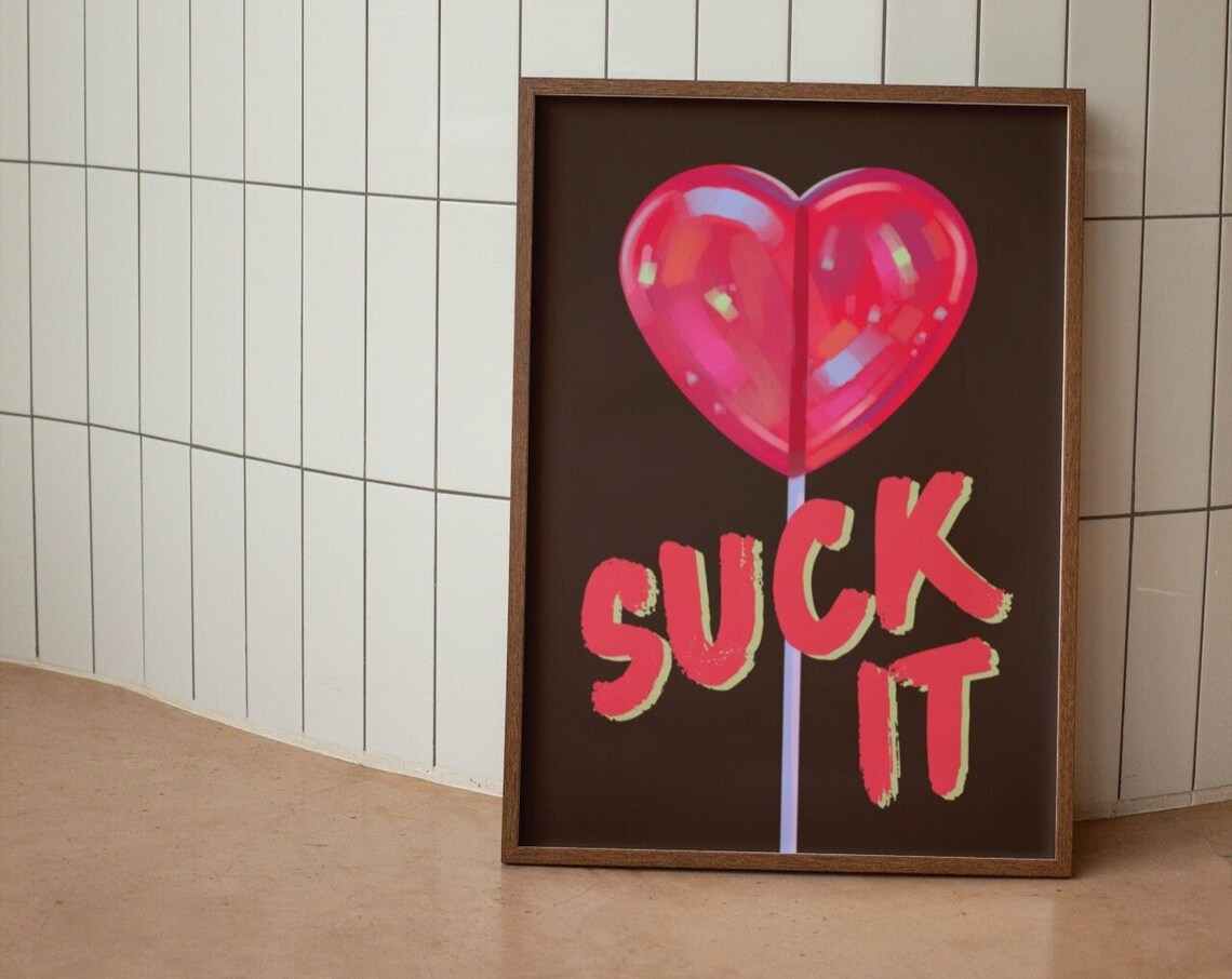 Suck It Funny Kitchen Lollipop Art Print - Image 3