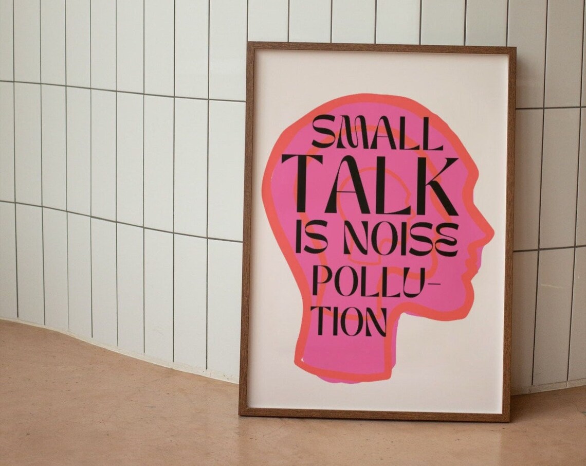 Small Talk Retro Humorous Wall Art Print