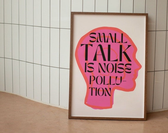 Small Talk Retro Humorous Wall Art Print
