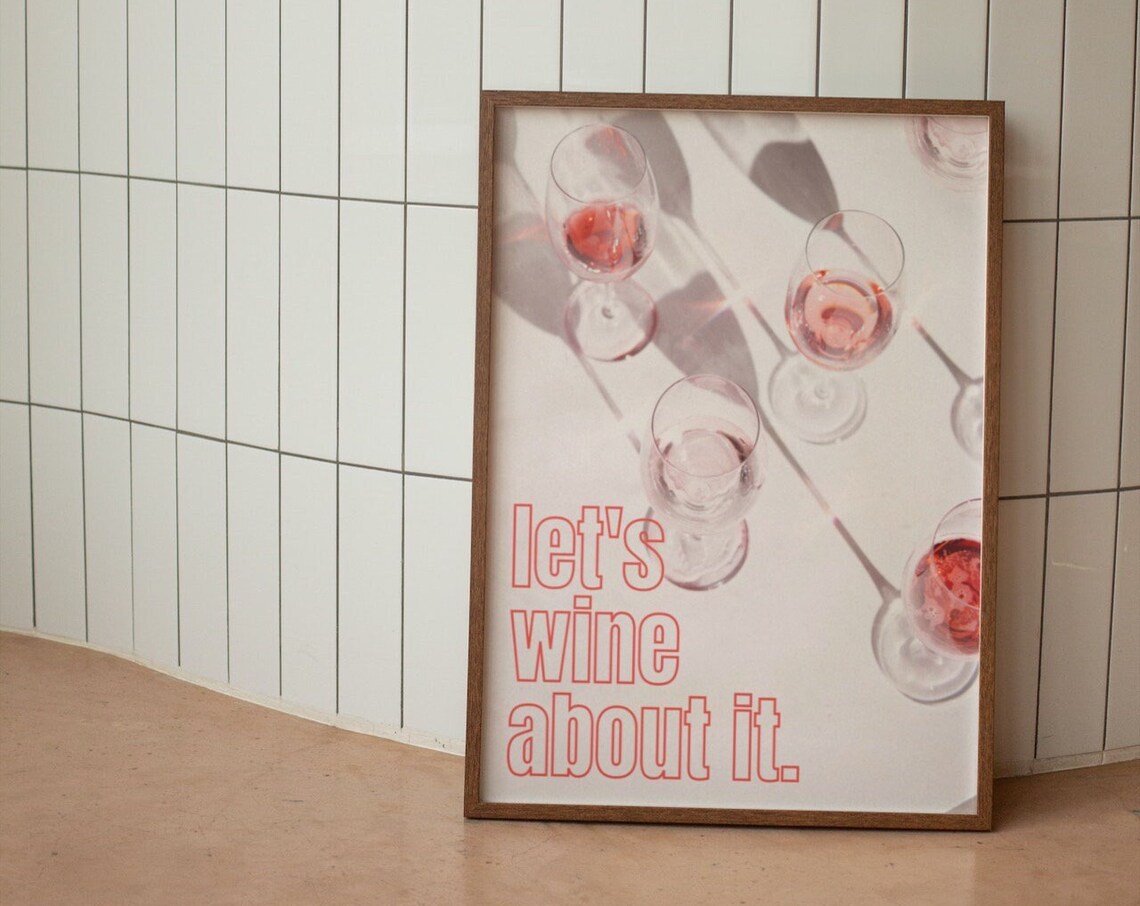 Wine Cocktail Print for Bar Cart Kitchen Decor - Image 3