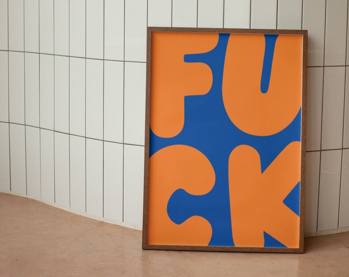 Fck Wall Print, Modern Funny Retro Poster - Image 3