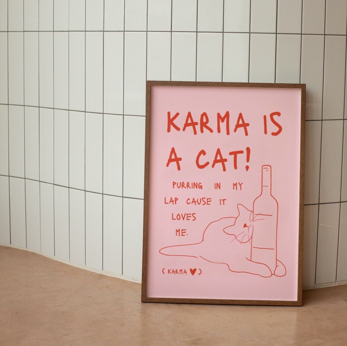 Taylor Karma Cat Art Print, Midnights Poster