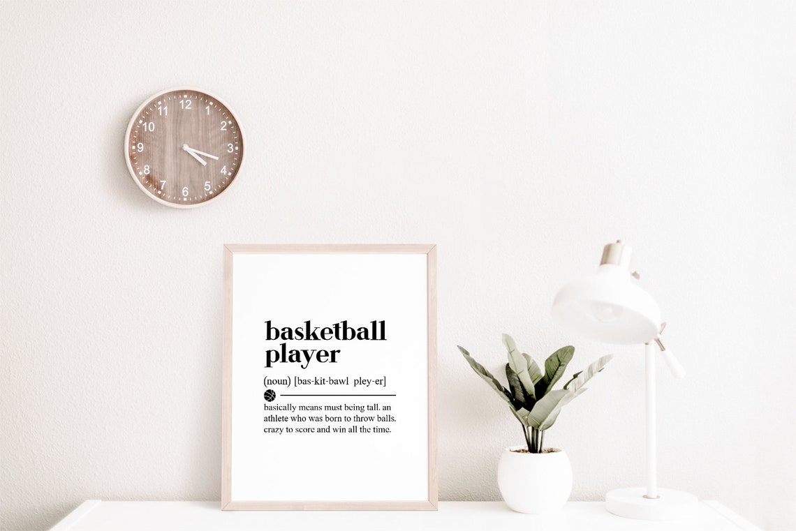 Basketball Player Dictionary Definition Funny Sports Fan Poster - Image 2