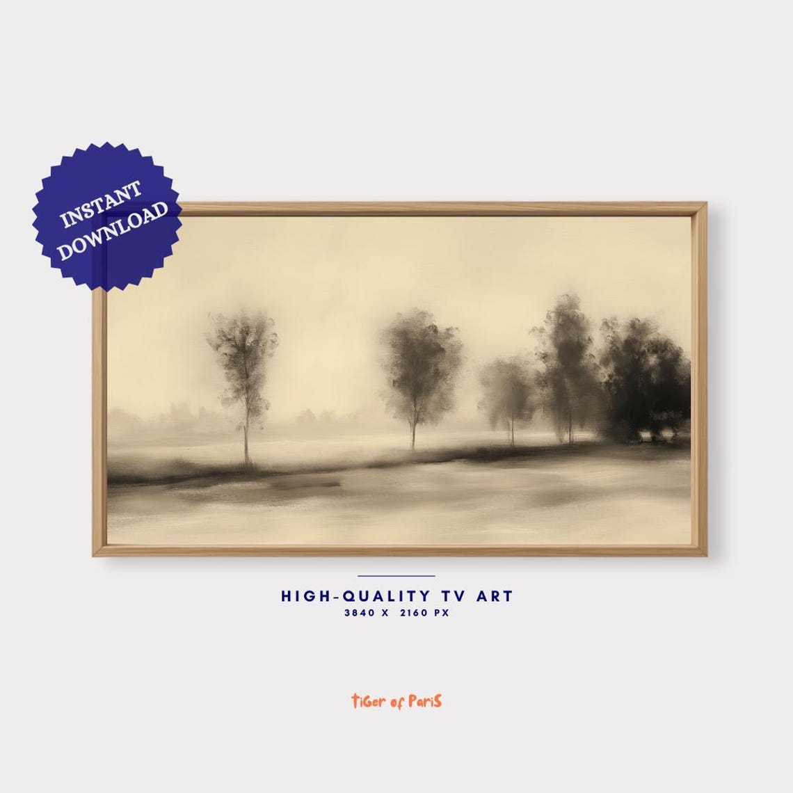 Frame Tv Art Minimalist Blue Sky Decor For Frame Tv Art Moody Abstract Tv Art - Image 4