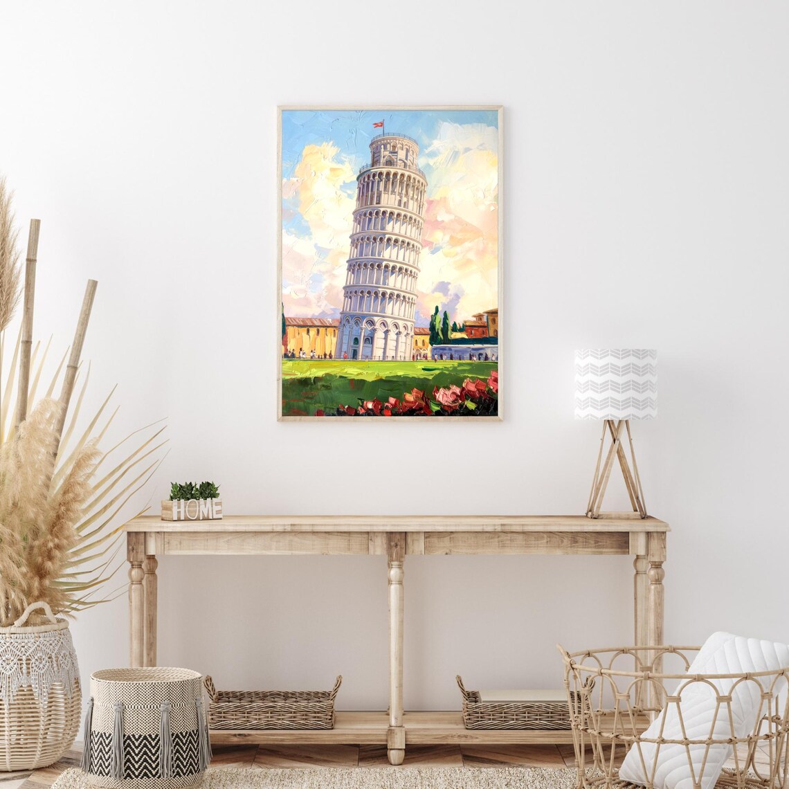 Leaning Tower Of Pisa Italy Travel Poster Print - Image 3