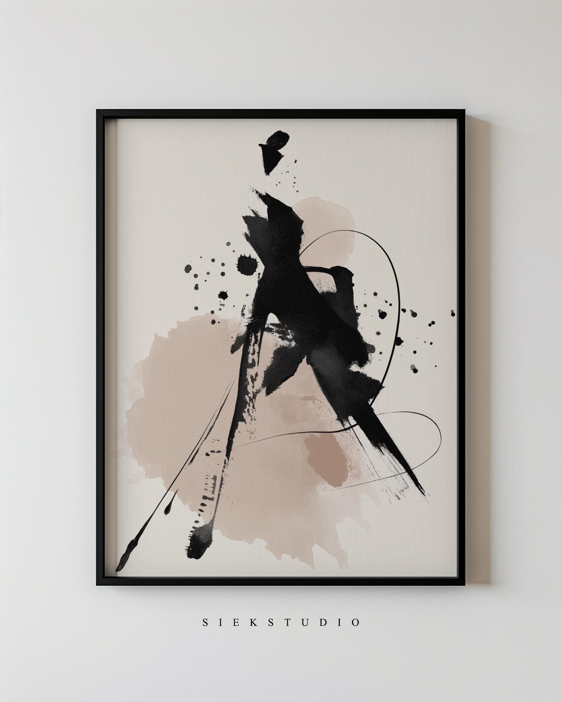 Abstract Minimalist Female Figure Art Print