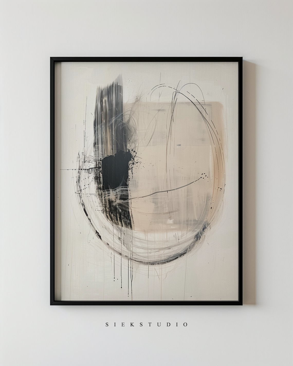 Minimalist Circle Geometric Abstract Art Print