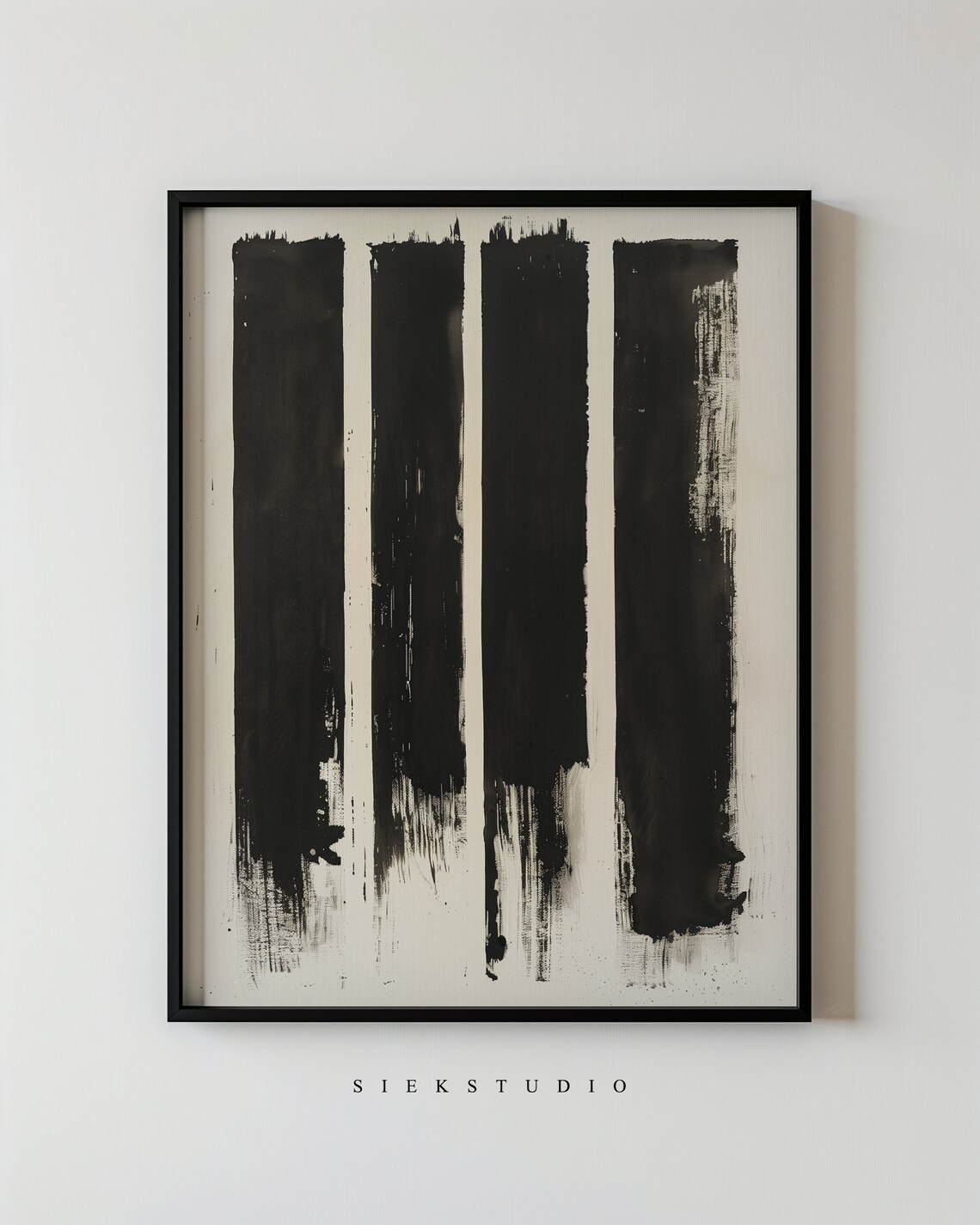 Minimalist Abstract Black and White Art Print