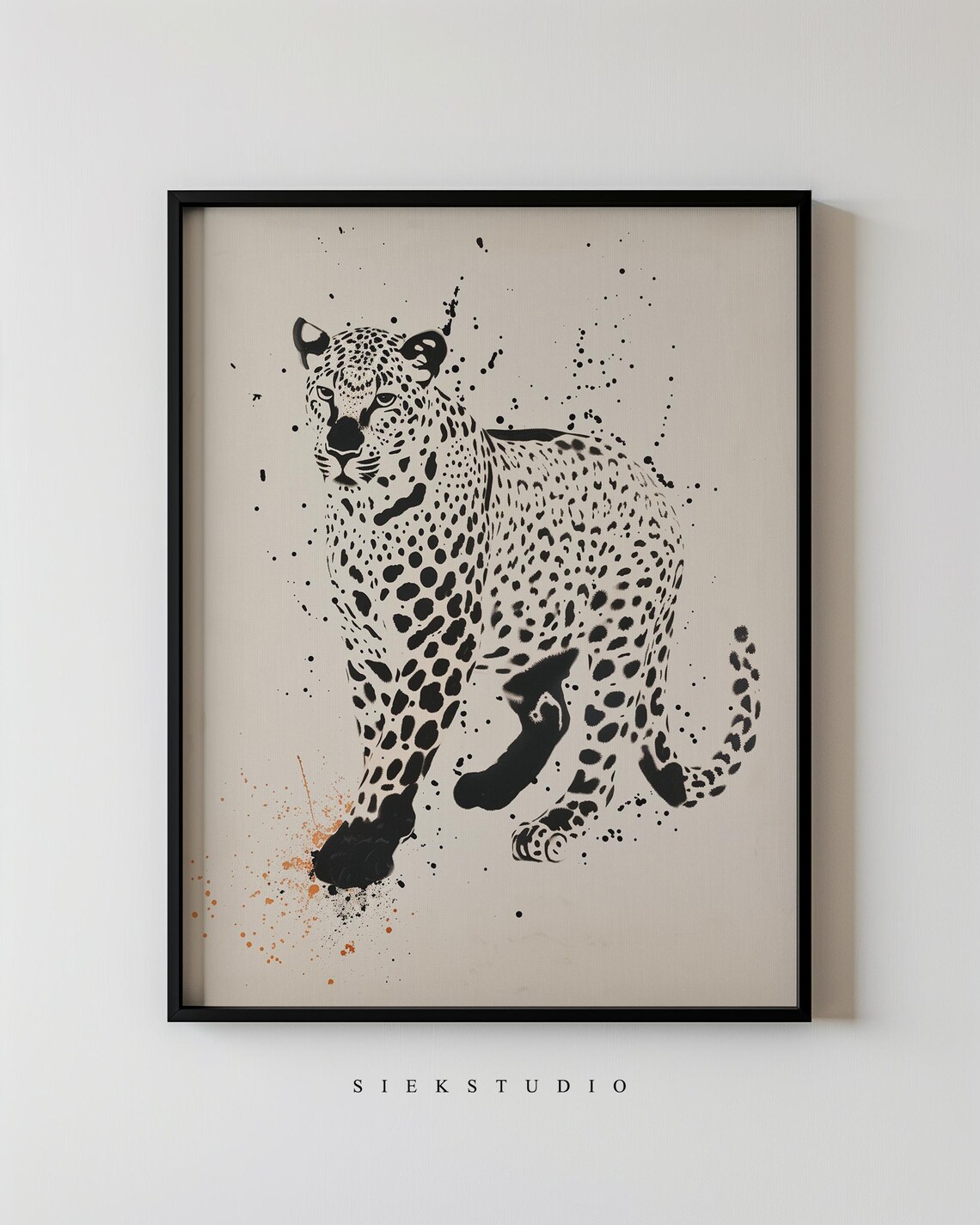 Leopard Wall Art, Safari Wildlife Poster