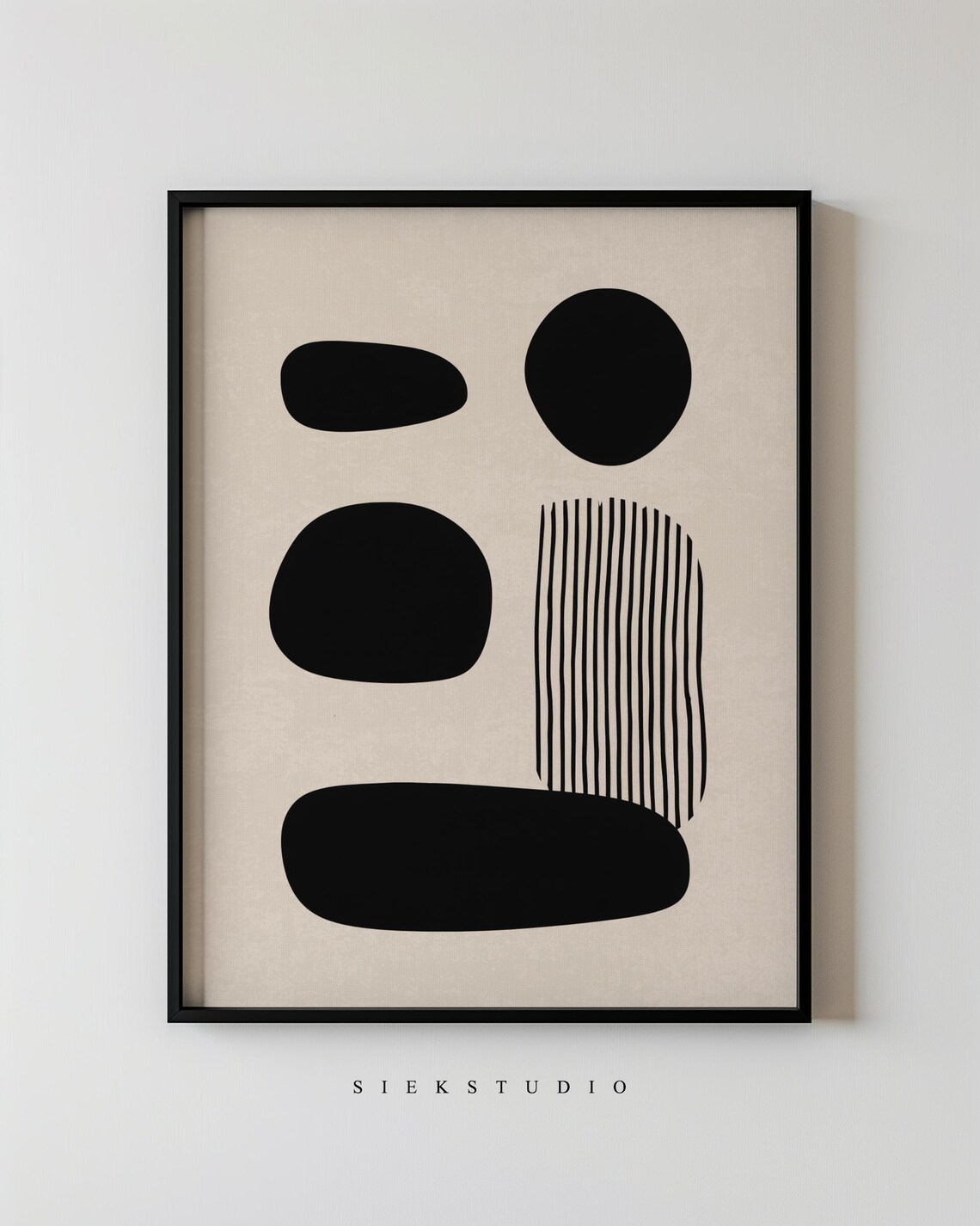 Minimalist Shape Abstract Art Print, Geometric