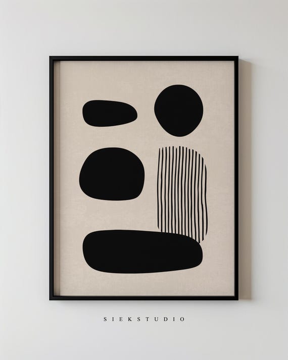 Minimalist Shape Abstract Art Print, Geometric
