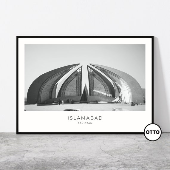Islamabad Cityscape Travel Poster, Pakistan Art