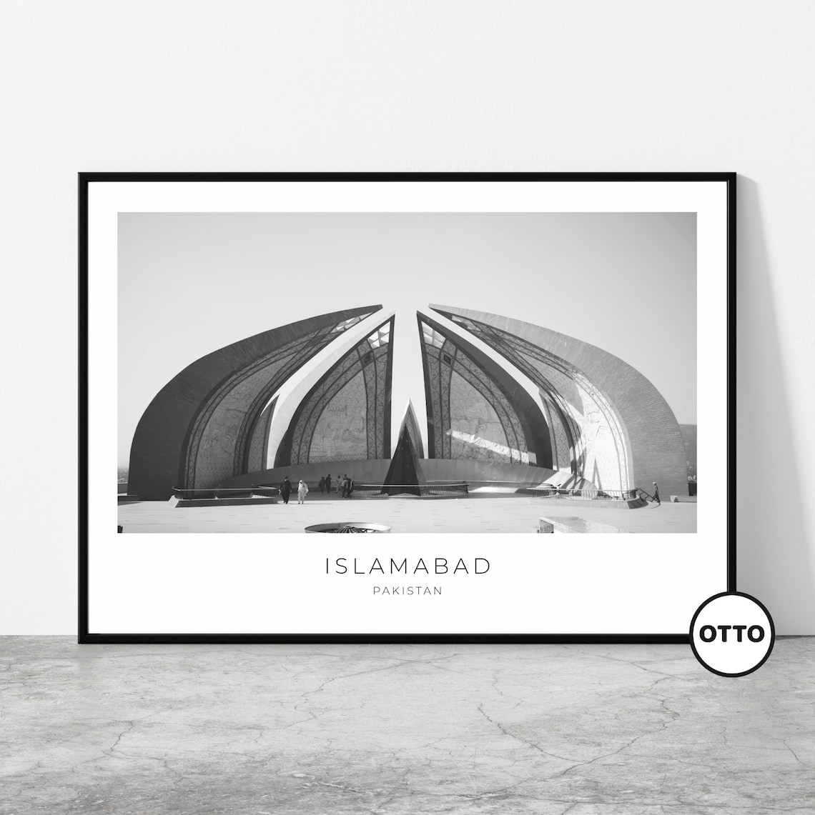 Islamabad Cityscape Travel Poster, Pakistan Art