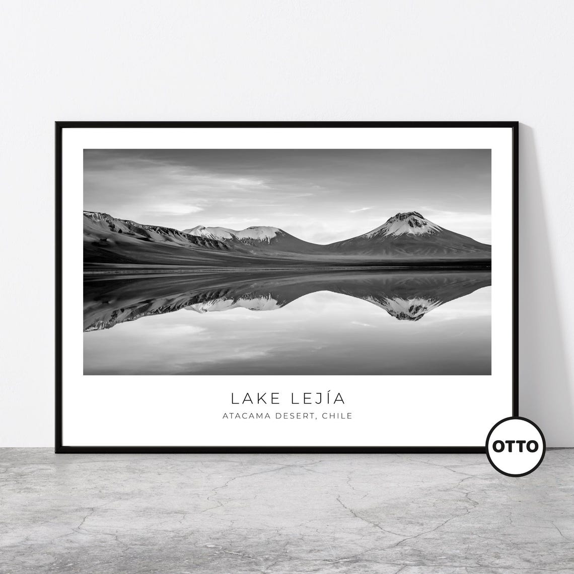 Lake Lejia Atacama Desert Chile Volcano Mirror Reflection Poster