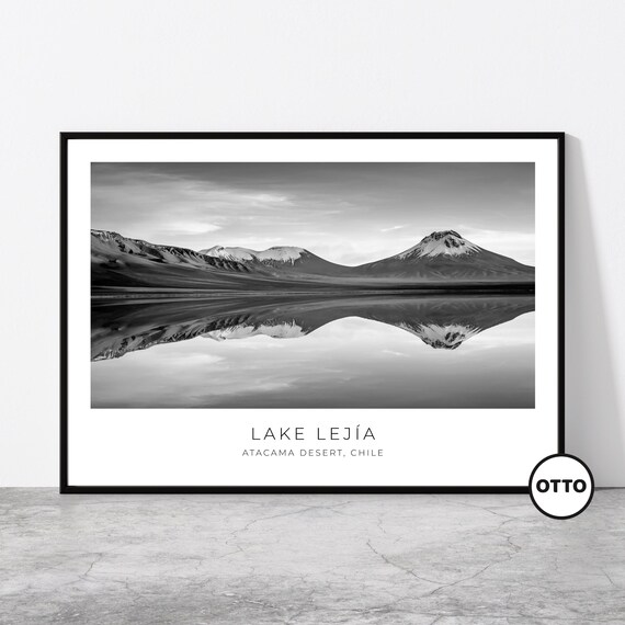 Lake Lejia Atacama Desert Chile Volcano Mirror Reflection Poster