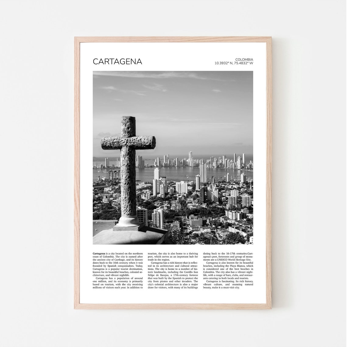 Cartagena Wall Art Cartagena De Indias Artful Travel Poster Print Photo Cityscape Skyline Colombia