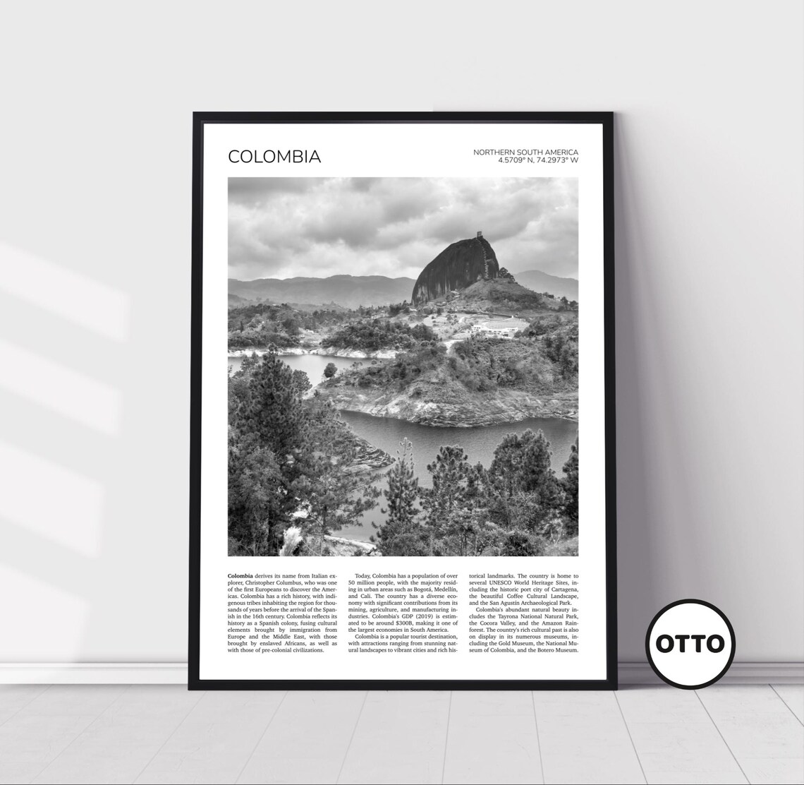 Colombia, The Rock of Guatapé Antioquia Travel Poster