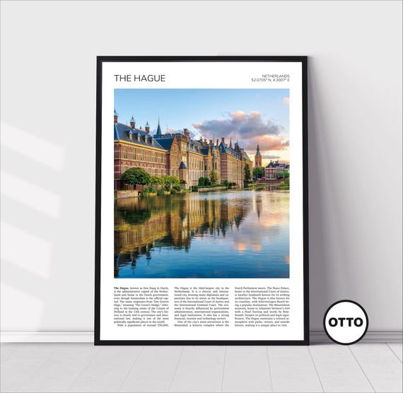 The Hague Wall Art The Hague Home Decor Print Binnenhof Castle Hofvijver Lake Art Poster Photo Travel Gift Memento Idea Netherlands