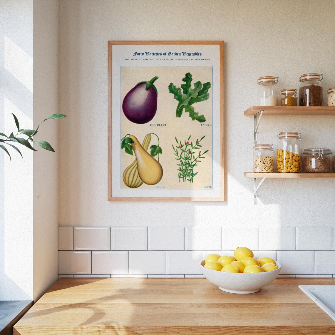 Oldschool Eggplant Poster, Kitchen Wall Art - Image 3