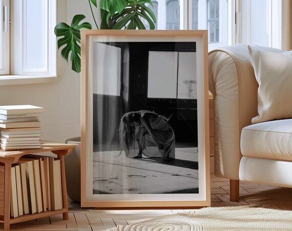 Contemplative Dancer Solitude Black And White Emotional Dance Photo Poster