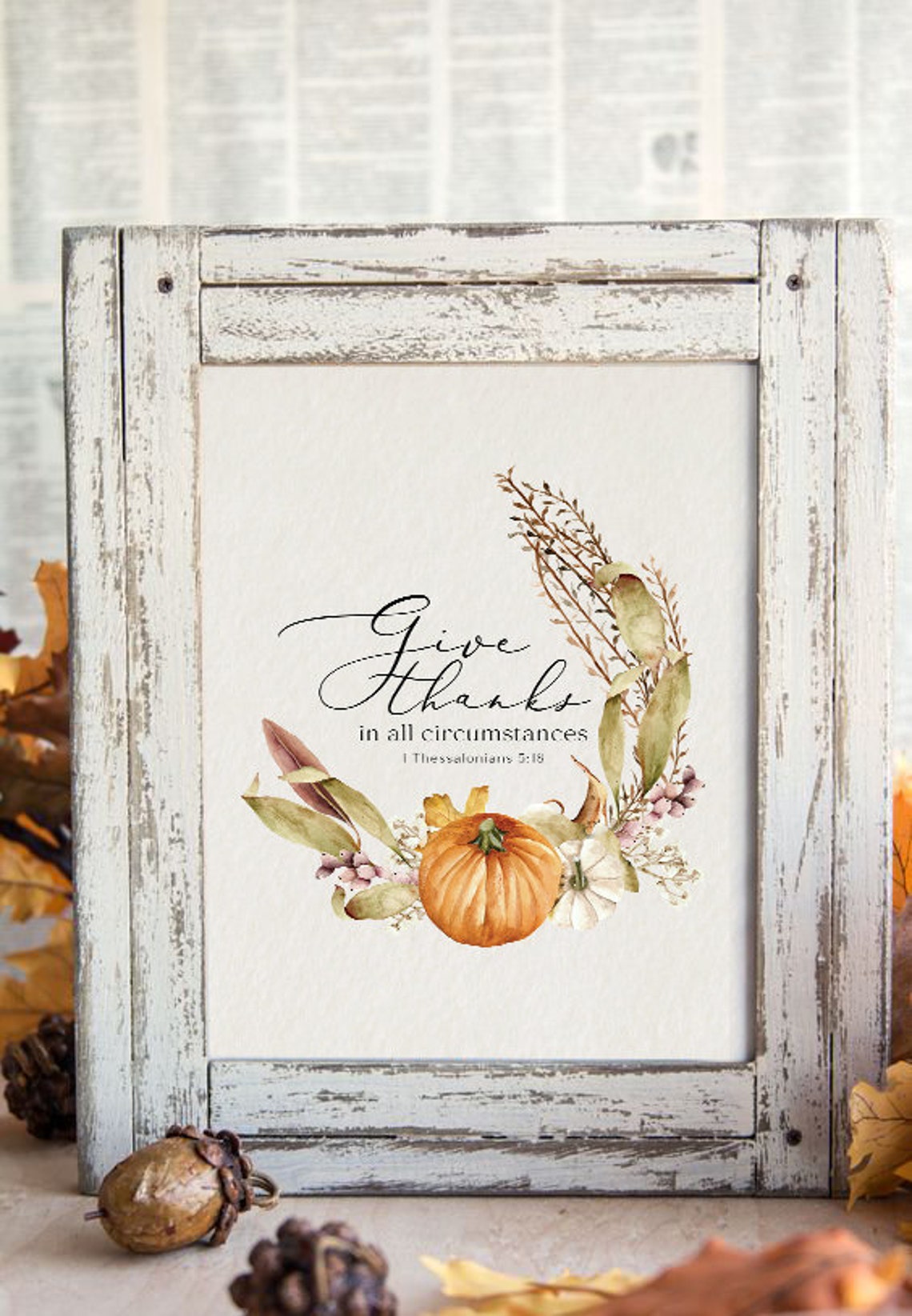 Give Thanks in All Circumstances 1 Thessalonians 5:18 Poster - Image 5