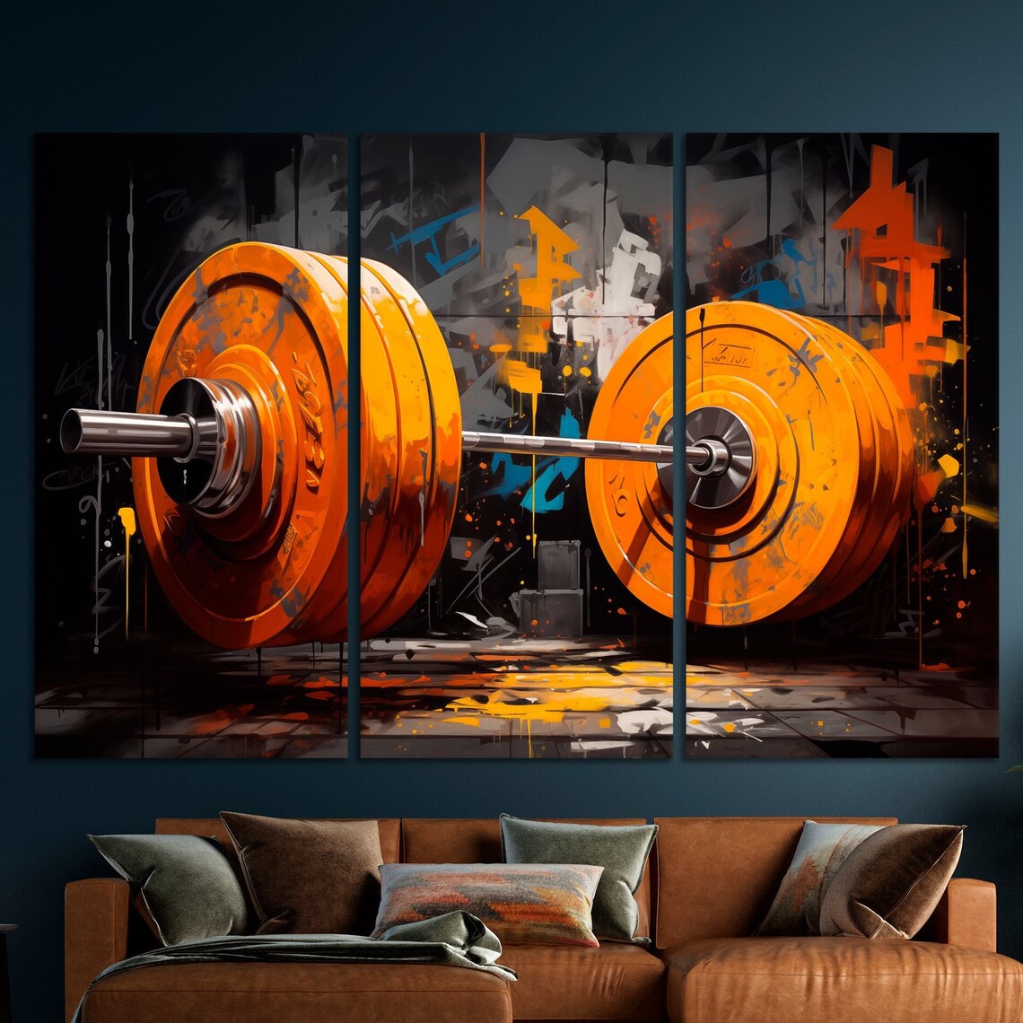 Barbell Motivational Wall Art Print for Home Gym