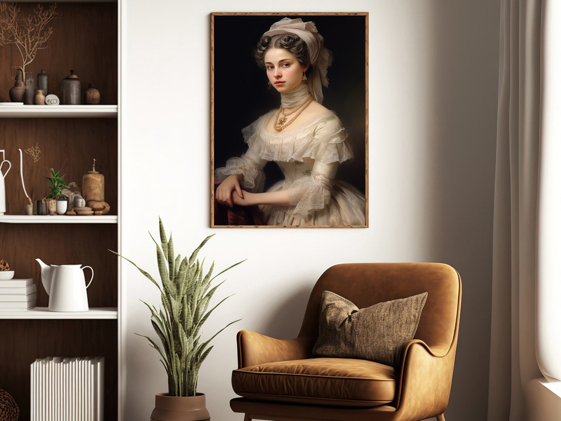 Vintage Victorian Woman Painting Victorian Woman Art Print Victorian Woman Print Gothic Woman Art Print Victorian Poster Print - Image 4